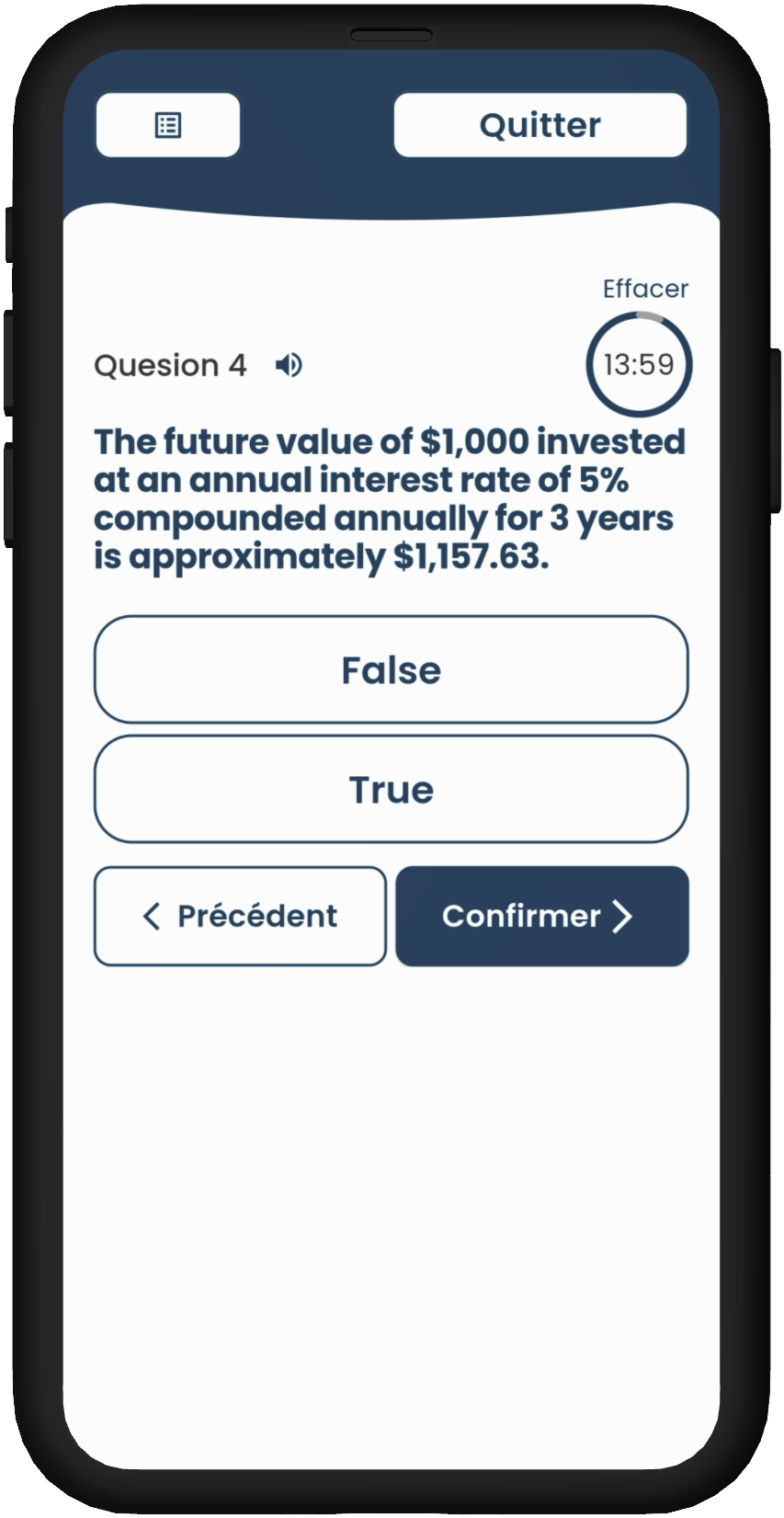 True/False Question